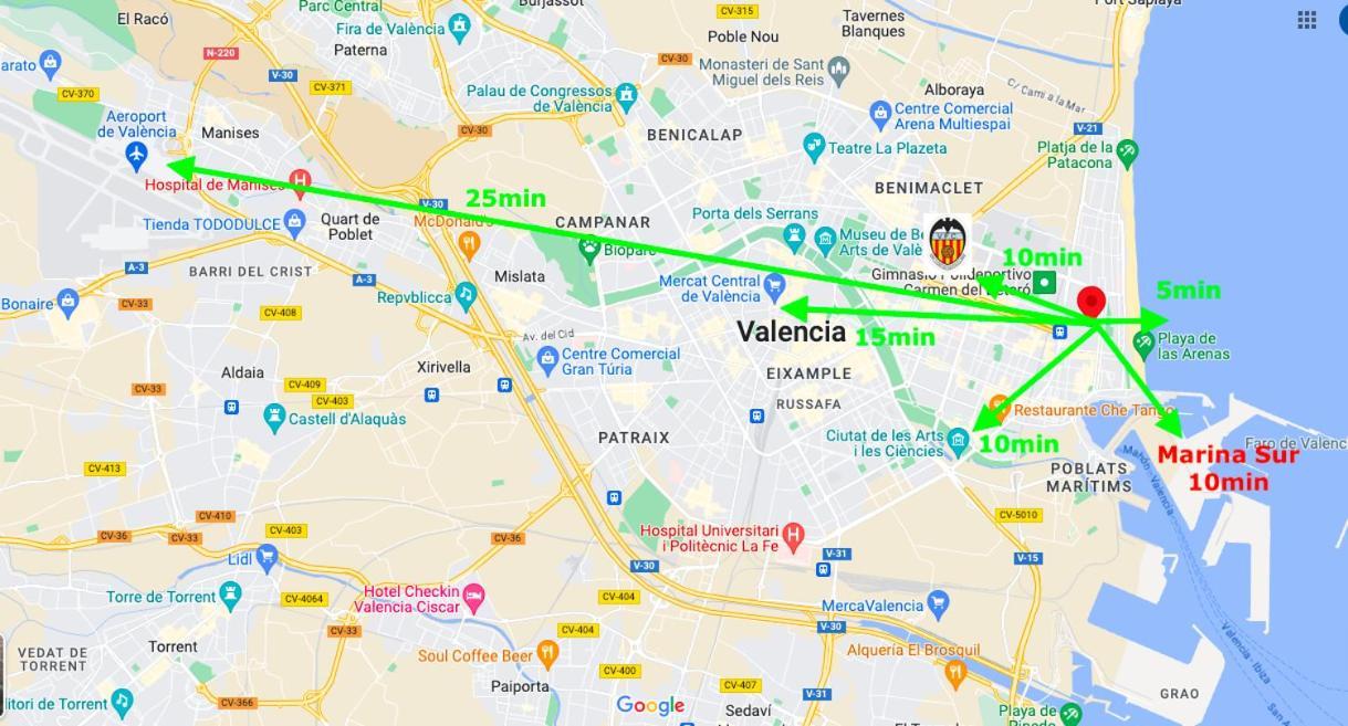 Best Valencia Beach Rooms-Shared Flat Экстерьер фото